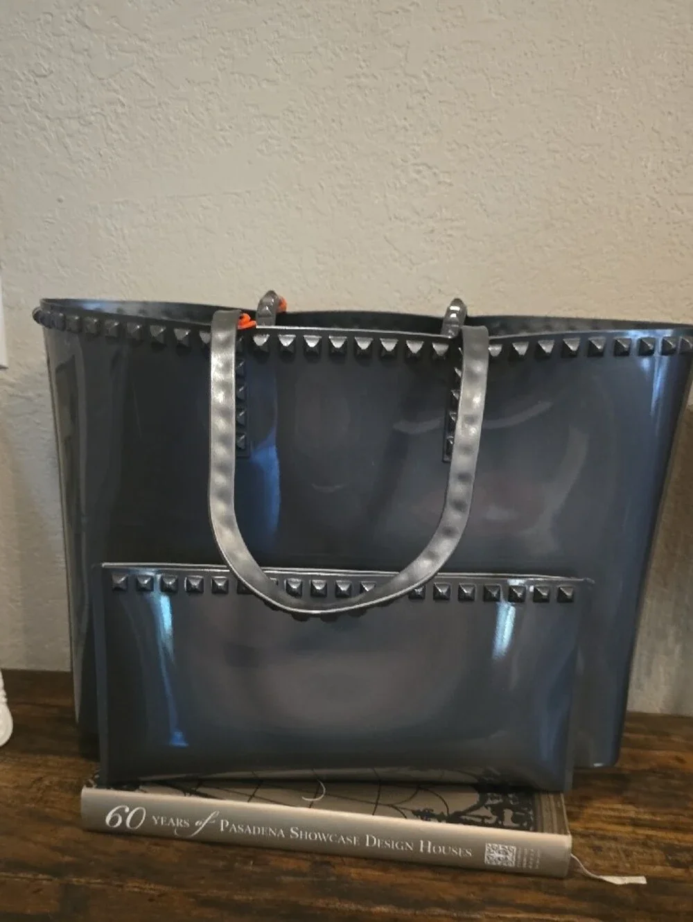 Carmen Sol Angelica Large Tote and Cutch featuring pyramid studs